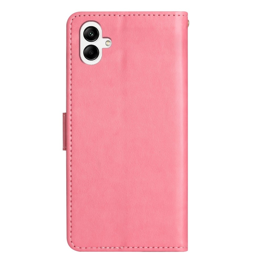 Virágok könyv tok Samsung Galaxy A06 4G - rózsaszínű