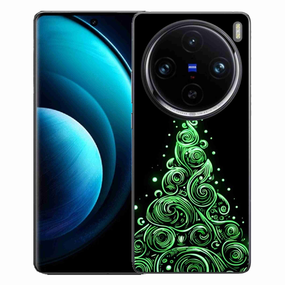 Zselés borítás mmCase a Vivo X100 Pro 5G-hez - neon karácsonyfa 3
