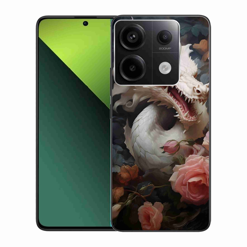 Gél borítás mmCase a Xiaomi Redmi Note 13 Pro 5G/Poco X6 5G számára - fehér sárkány