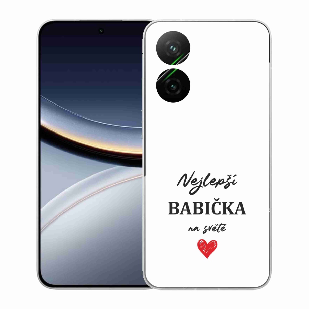 Gélburkolat mmCase a Xiaomi Poco F7 5G-n - a legjobb nagymama 1 fehér háttérrel