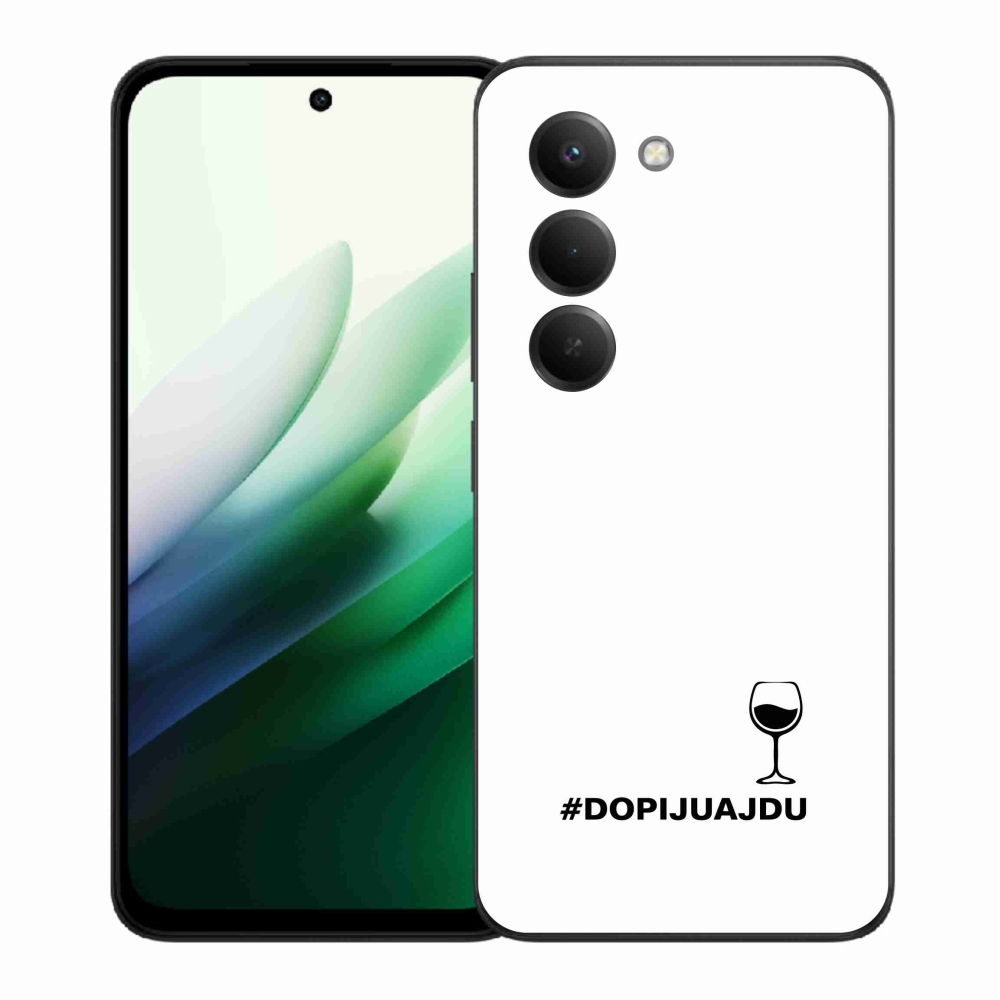 Gél borítás mmCase a Xiaomi Redmi 15 5G-hez - bor motívum fehér háttérrel