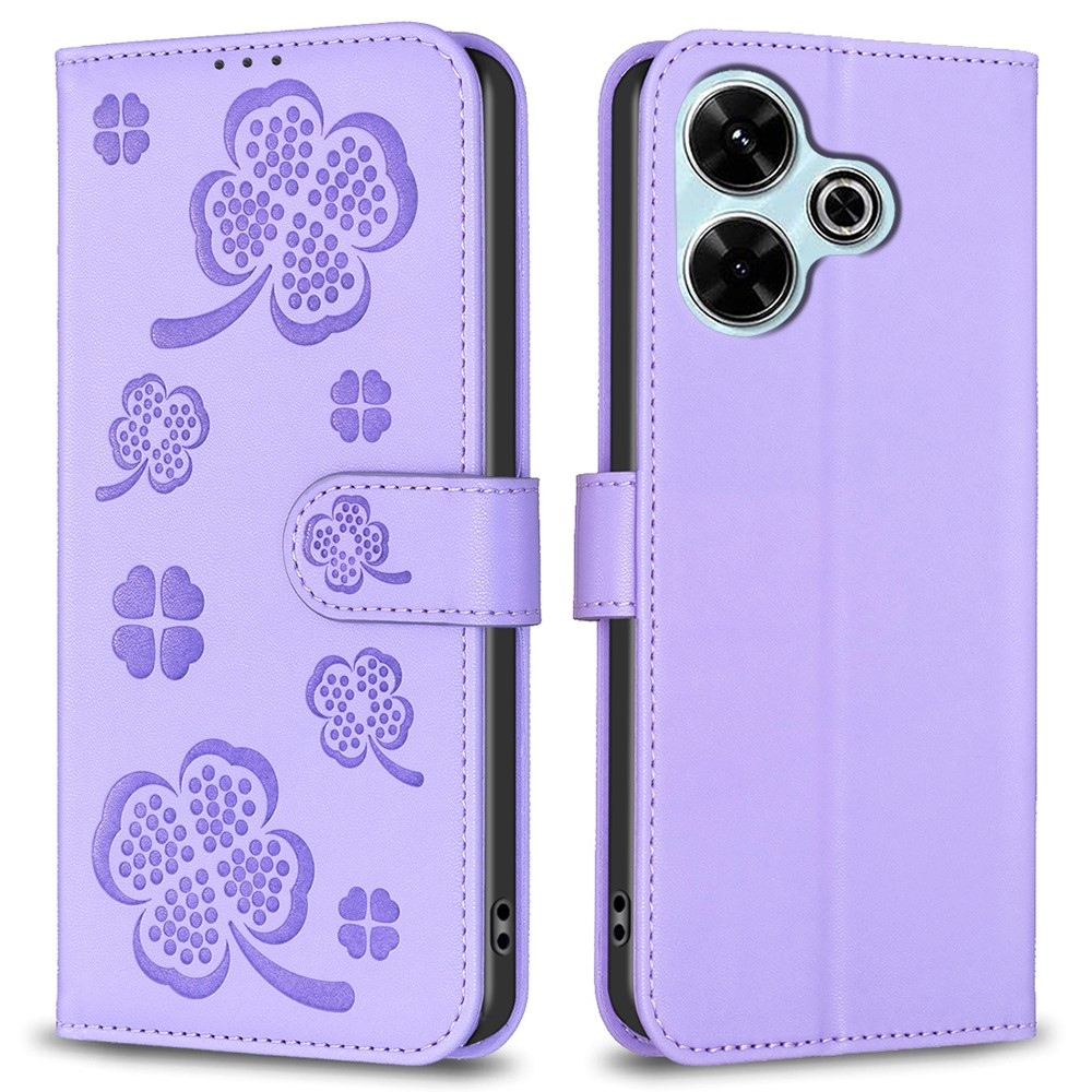 Clover könyv tok Xiaomi Redmi 13 4G/Poco M6 4G - lila