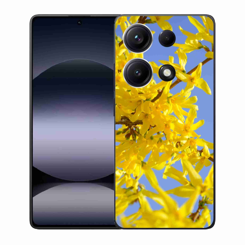 Gél borító mmCase a Xiaomi Redmi Note 14S-hez - sárga virágok