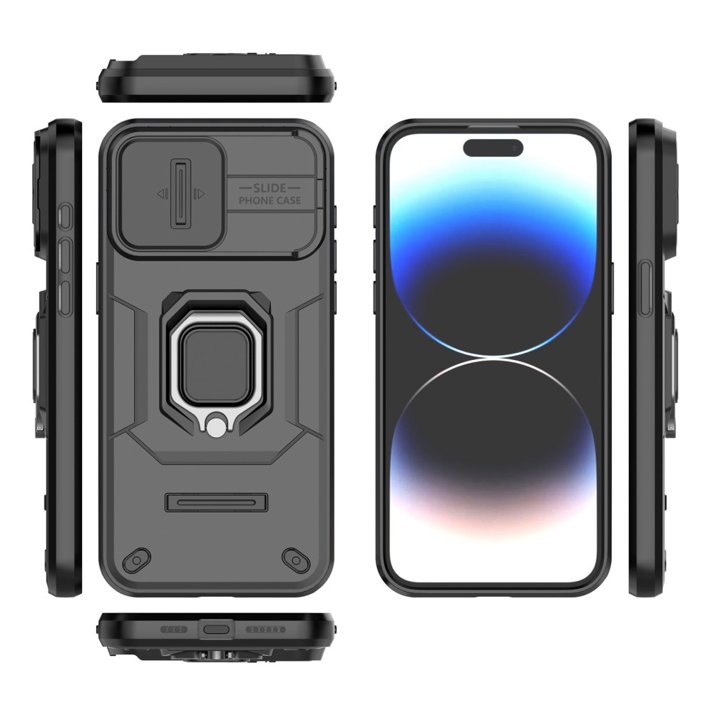 Ütésálló borítás iPhone 15 Pro készülékhez - fekete