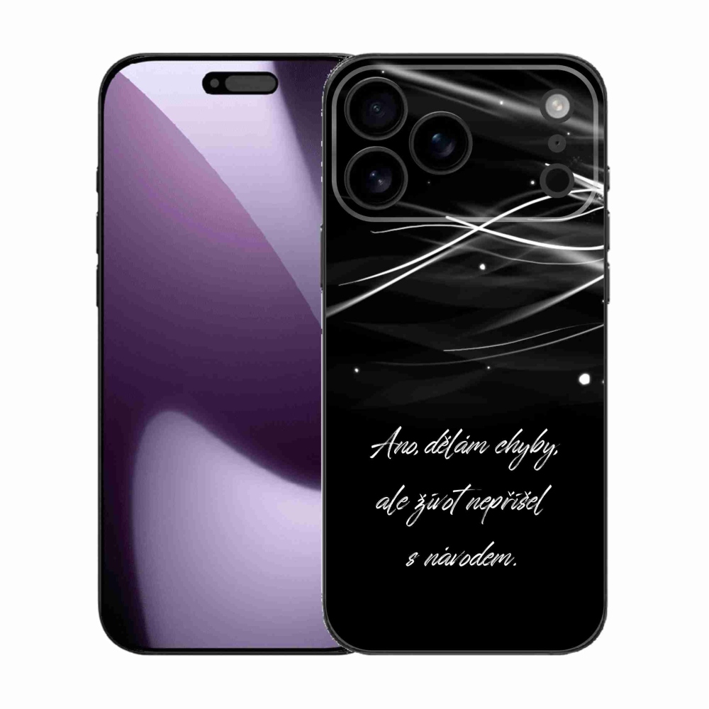 Zselés borítás mmCase iPhone 17 Pro Max készülékhez - idézőjel fekete háttér