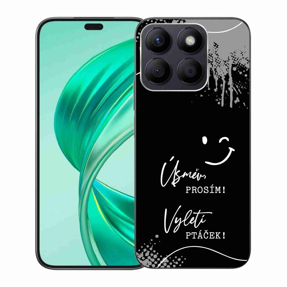 Gél borító mmCase a Honor X8b készülékhez - vicces szöveg 4 fekete háttérrel