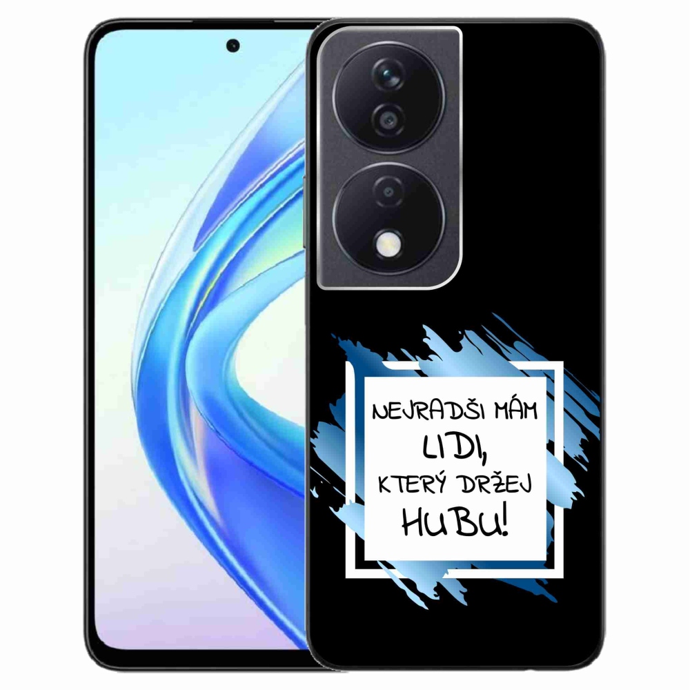 Gél borító mmCase a Honor X7b/Honor 90 Smart készülékhez - vicces szöveg 7 fekete-fehér háttérrel