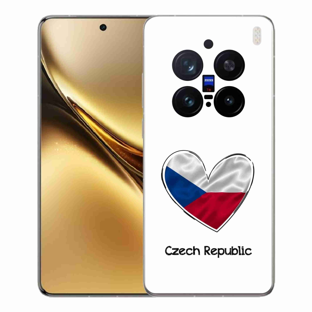 Gél borító mmCase a Vivo X200 Pro 5G - szív zászló fehér háttérrel