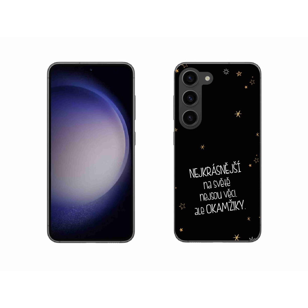 Gél borítás mmCase Samsung Galaxy S23 5G - idézem 4 fekete háttérrel