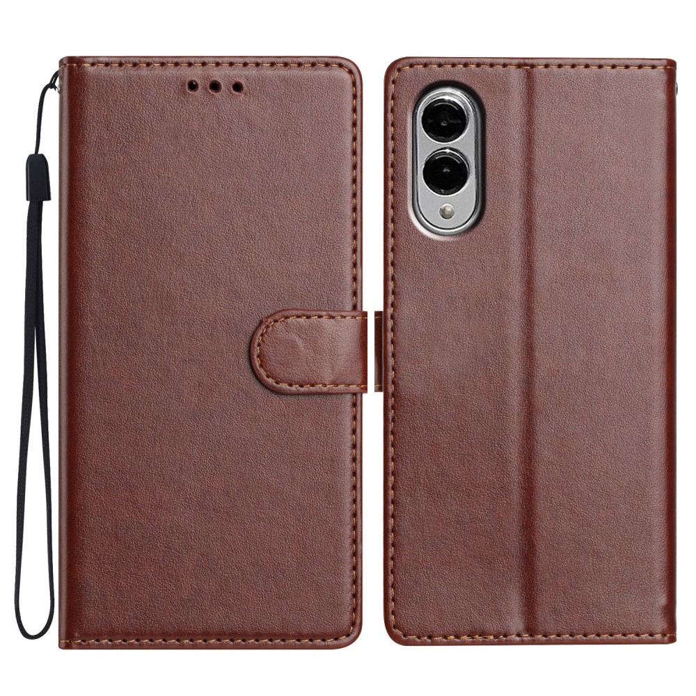 Könyvtáska Samsung Galaxy S25 Edge készülékhez - barna