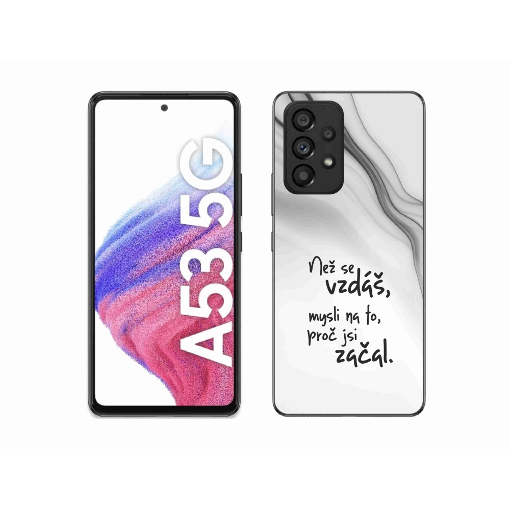 Gél borítás mmCase Samsung Galaxy A53 5G - idézet 2 fehér háttér