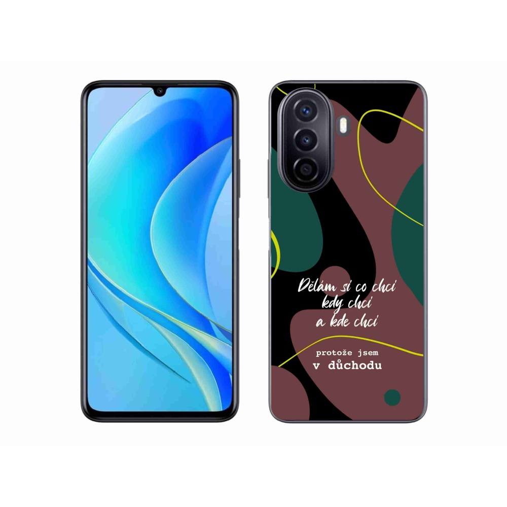 Gél borító mmCase a Huawei Nova Y70 készülékhez - vicces szöveg 10 fekete háttér