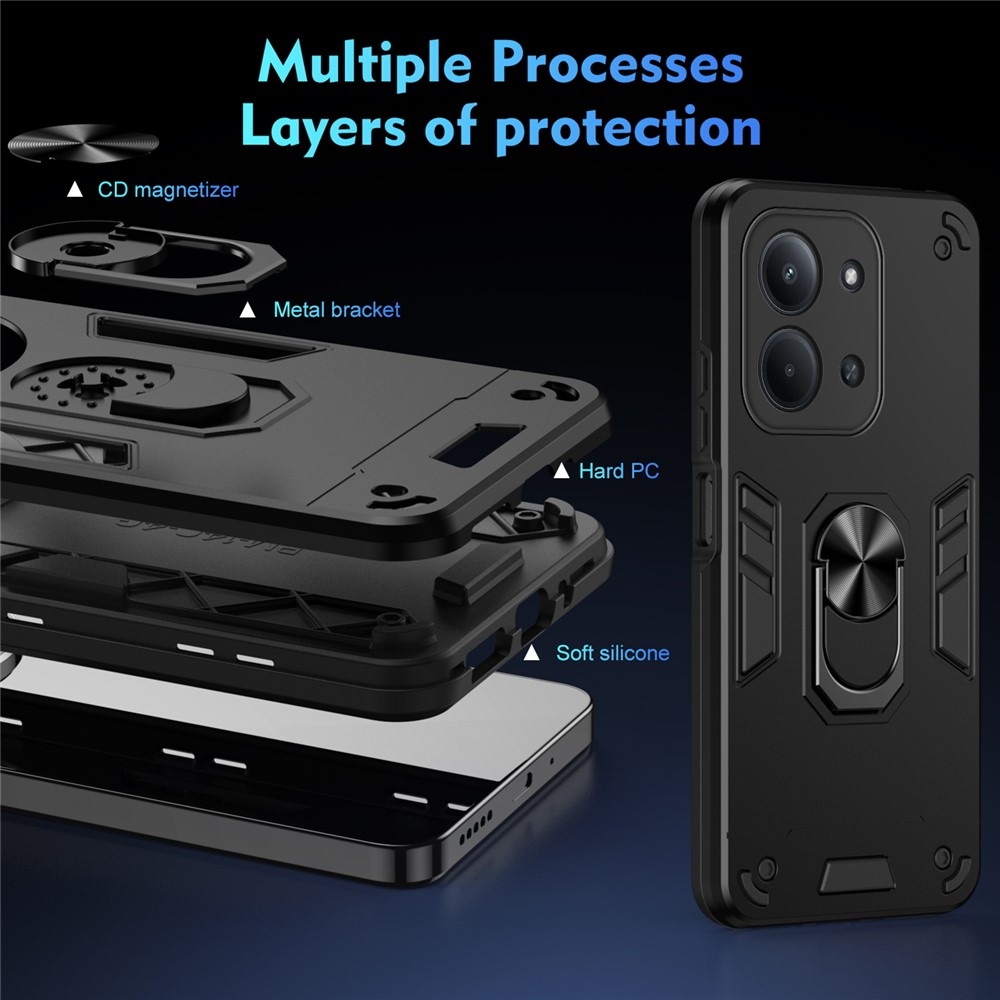 Defend tartós borító Xiaomi Redmi 15C 4G (171mm)/Poco C85 4G (171mm) - fekete