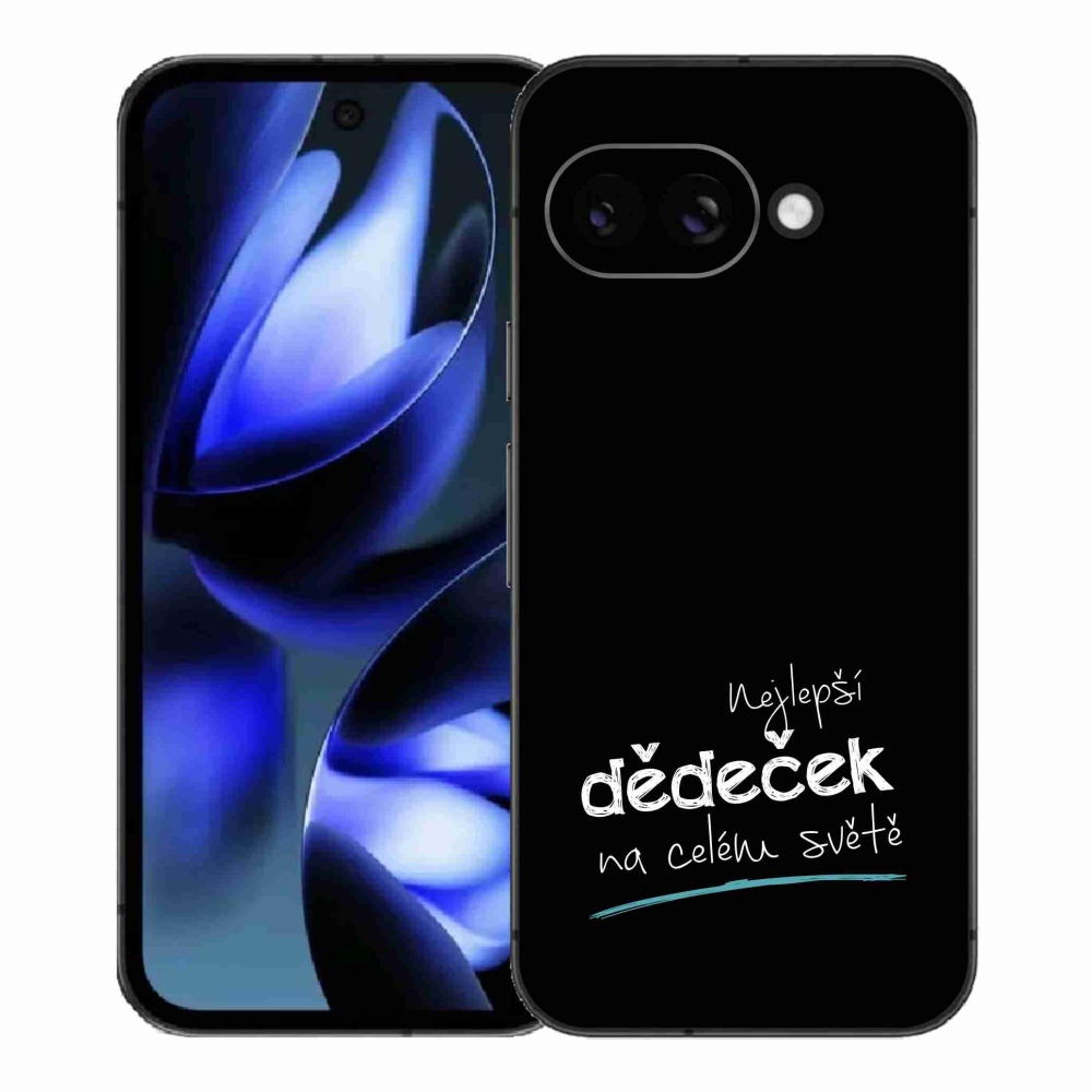 Gél borító mmCase a Google Pixel 9a - a legjobb nagypapa 3 fekete háttérrel