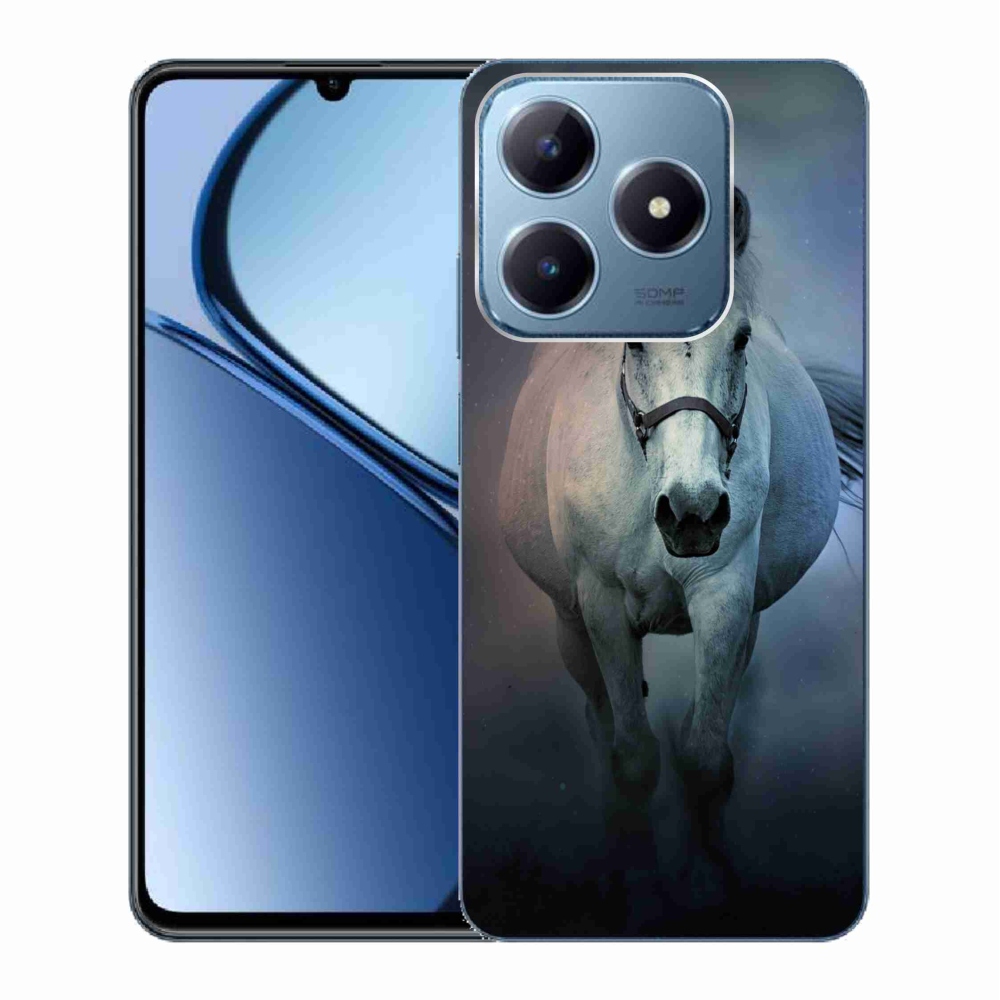 Gél tok mmCase a Realme C63 készülékhez - futó fehér ló