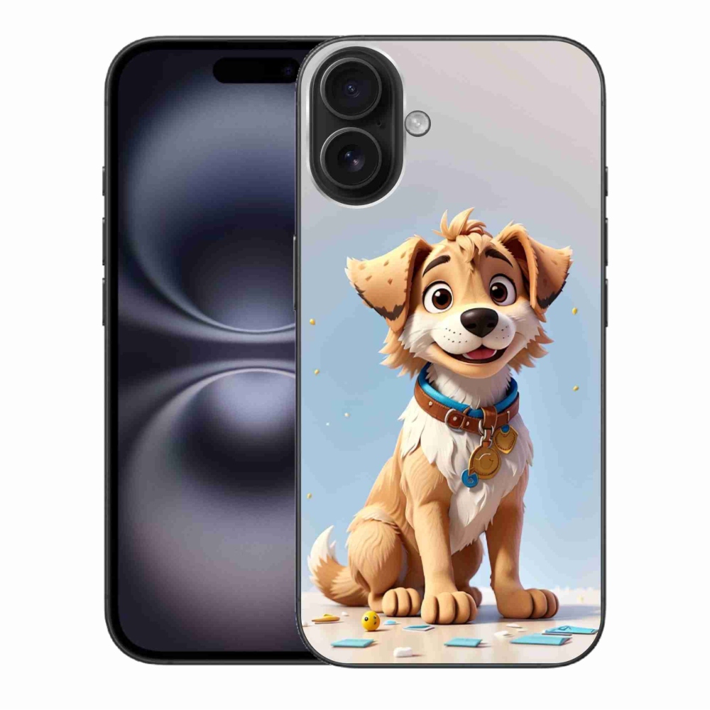 Gél borítás mmCase iPhone 16 Plus készülékhez - rajzfilm kiskutya