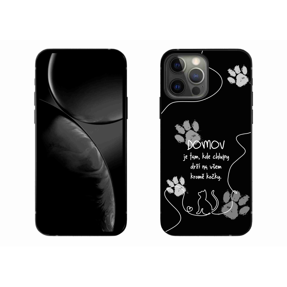 Gél borítás mmCase iPhone 13 Pro Max 6.7 készülékhez - macska motívum fekete háttérrel