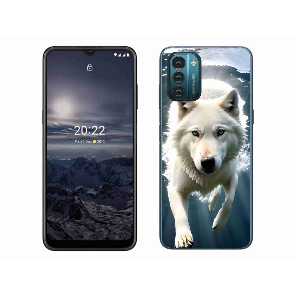 Zselés borítás mmCase a Nokia G11/G21 készülékhez - fehér farkas