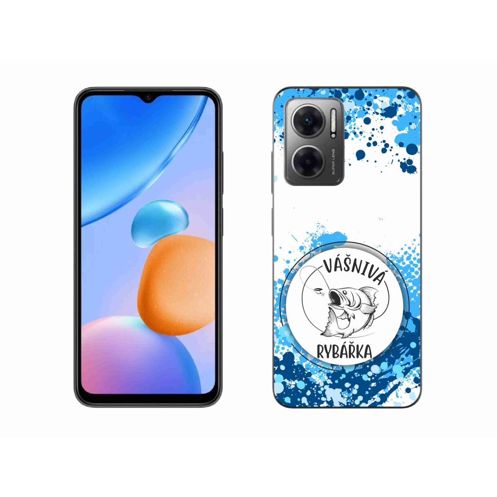 Gél borító mmCase a Xiaomi Redmi 10 5G-hez - szenvedélyes halász fehér háttérrel