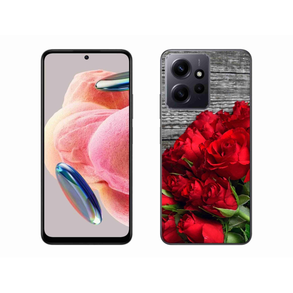 Gél borítás mmCase a Xiaomi Redmi Note 12 4G-hez - piros rózsa