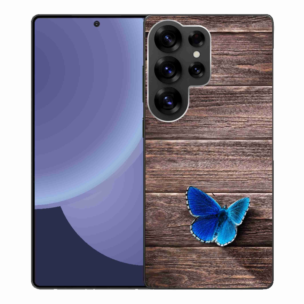 Gél védőhuzat mmCase Samsung Galaxy S25 Ultra - kék pillangó 1