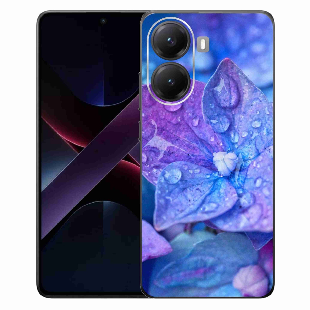 Gél borítás mmCase a Xiaomi Poco X7 Pro 5G számára - lila virág