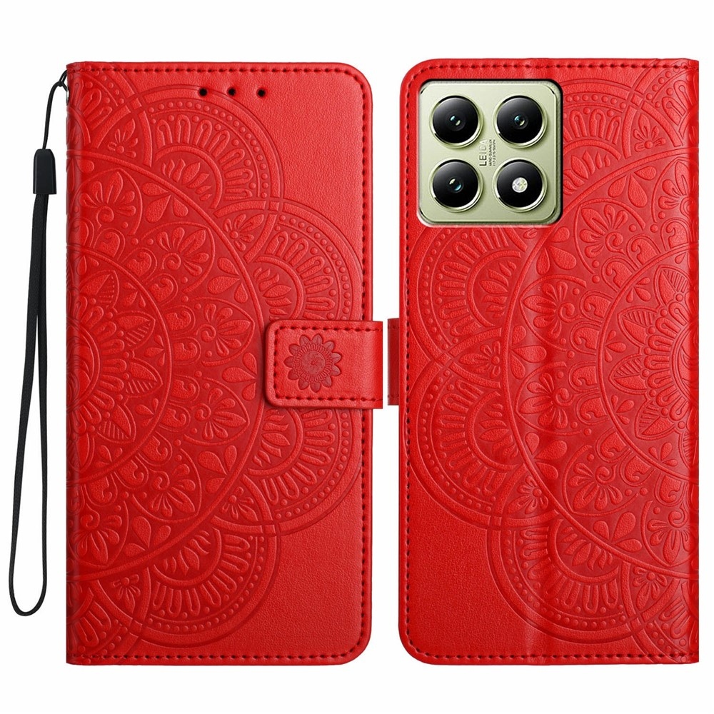 Mandala könyv tok Xiaomi 15T Pro-hoz - piros