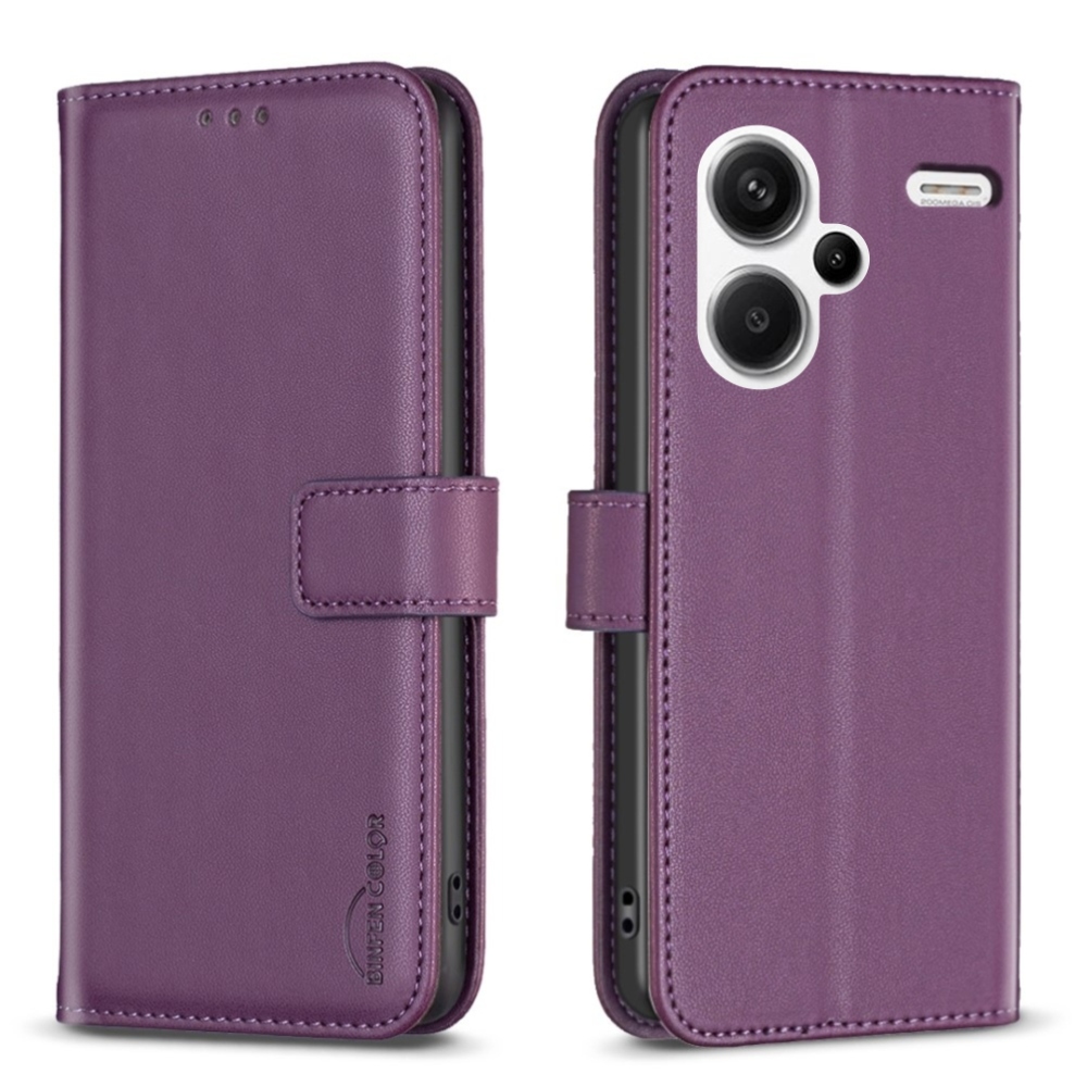BNF könyv tok Xiaomi Redmi Note 13 Pro+ 5G - sötétlila - Xiaomi Redmi Note 13 Pro+ 5G számára