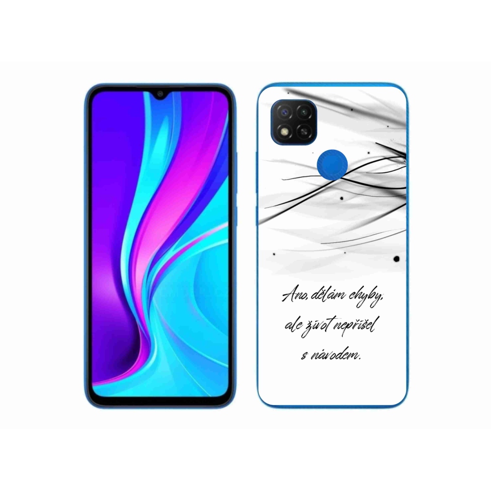 Gél borítás mmCase a Xiaomi Redmi 9C-hez - idézem fehér háttér