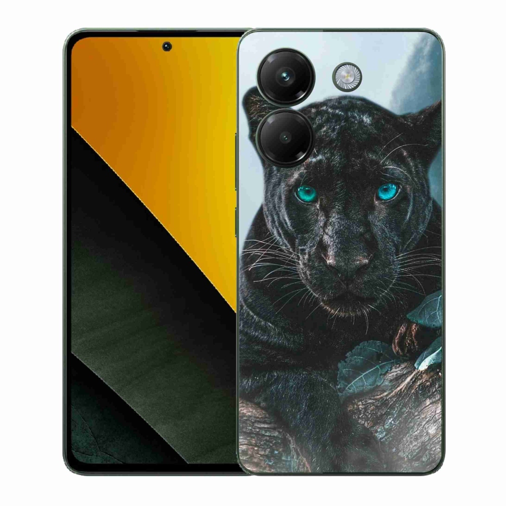 Gél borítás mmCase a Xiaomi Poco M7 Pro 5G-hez - fekete párduc