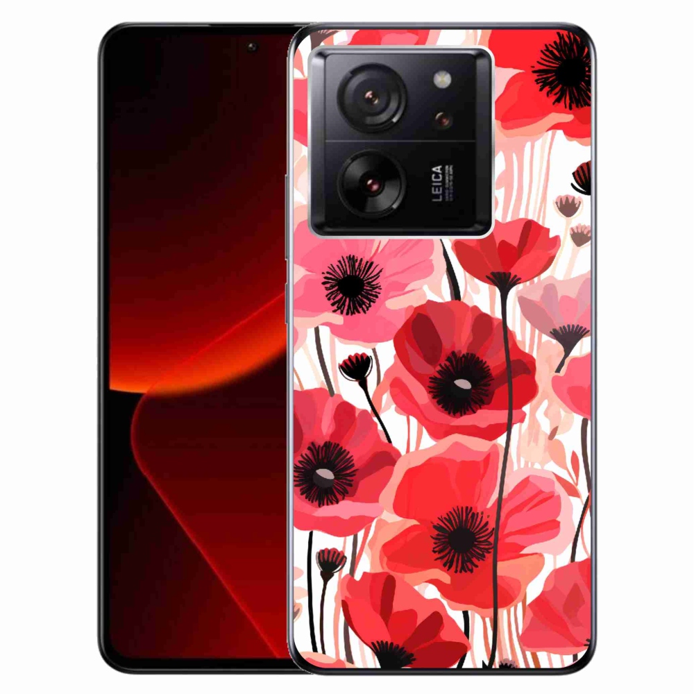 Gél borítás mmCase a Xiaomi 13T/13T Pro készülékhez - mákos 1