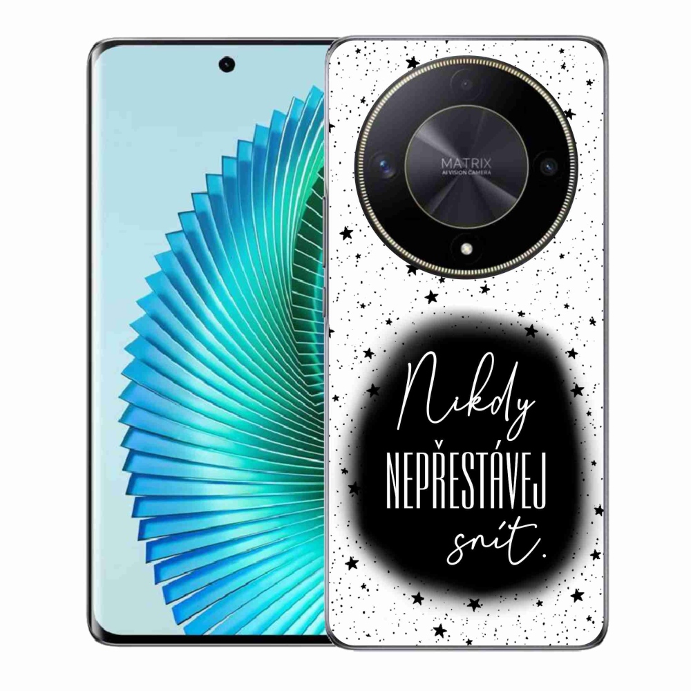 Gél borítás mmCase a Honor Magic 6 Lite 5G készülékhez - Idézet 1 fekete és fehér háttérrel