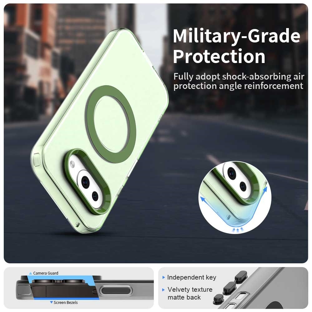 Candy zselés tok MagSafe-val a Google Pixel 9a készülékre - zöld