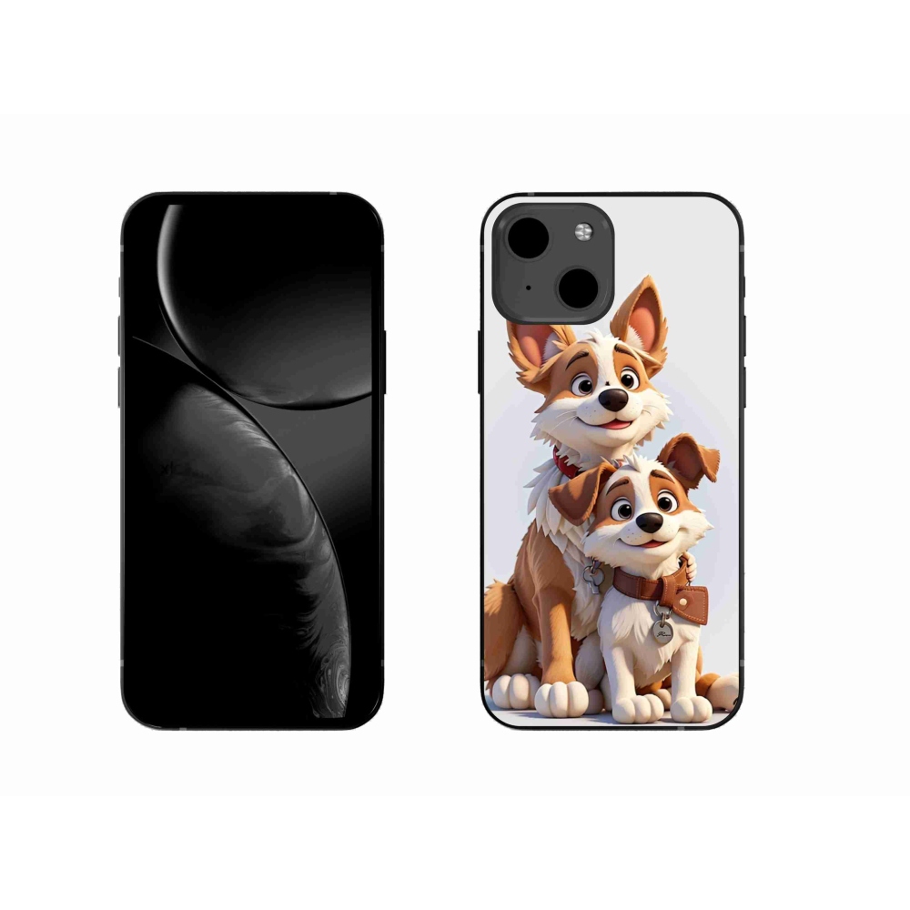 Zselés borítás mmCase iPhone 13 készülékhez - kutyák rajzolása