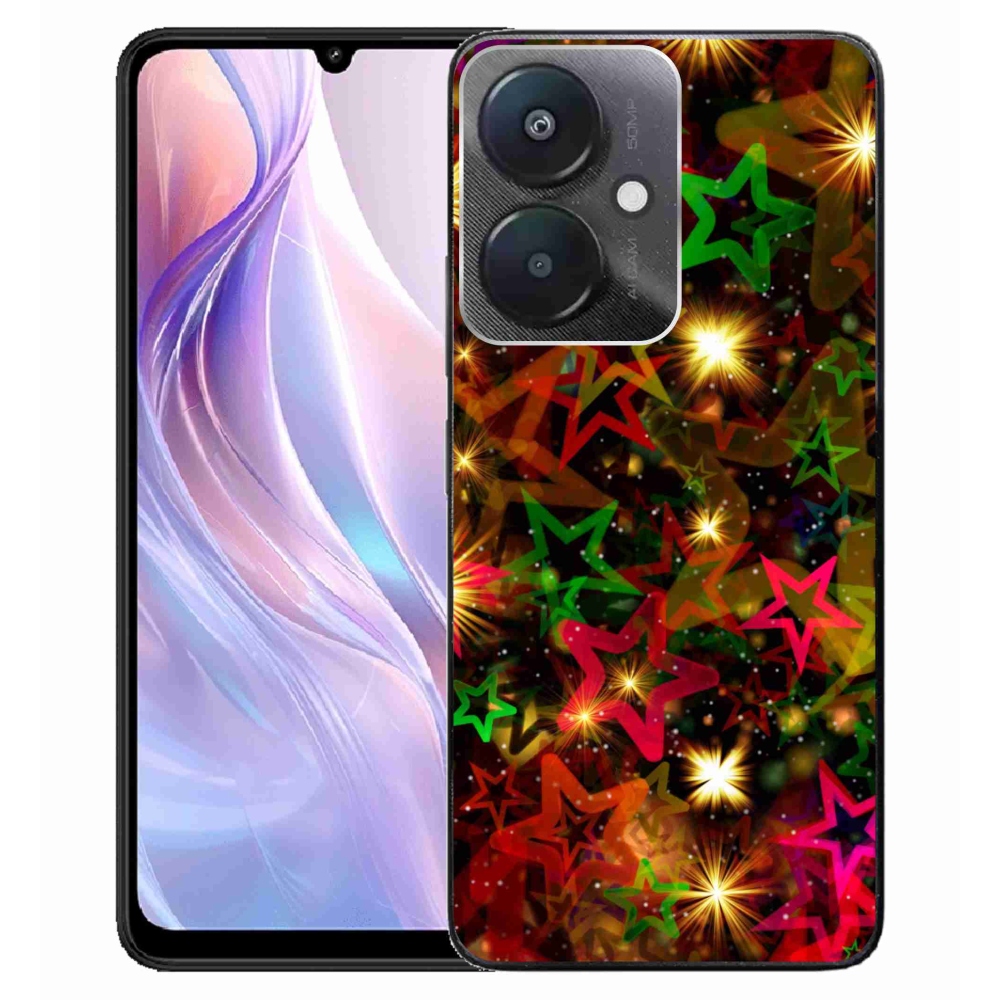 Gél borítás mmCase a Xiaomi Redmi 13C 5G számára - színes csillagok