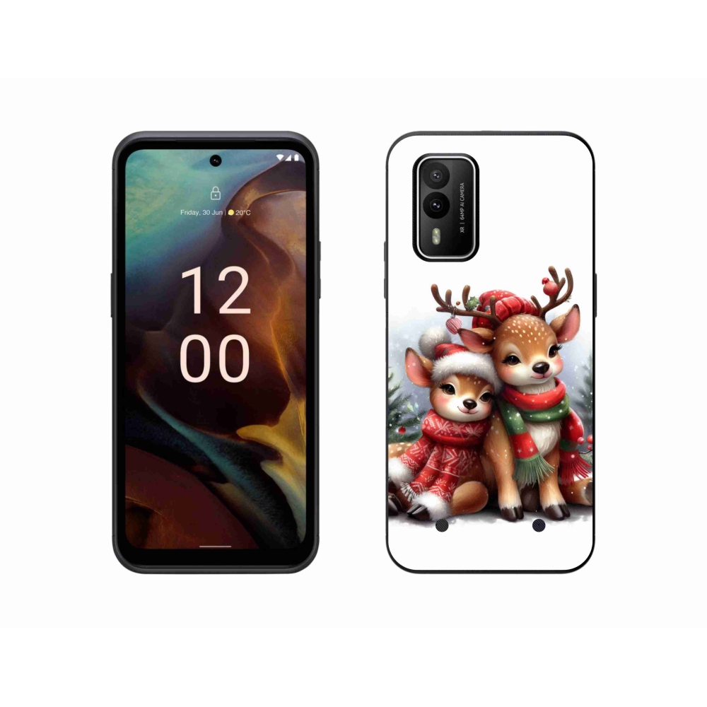 Zselés borítás mmCase a Nokia XR21 készülékhez - karácsonyi rénszarvas