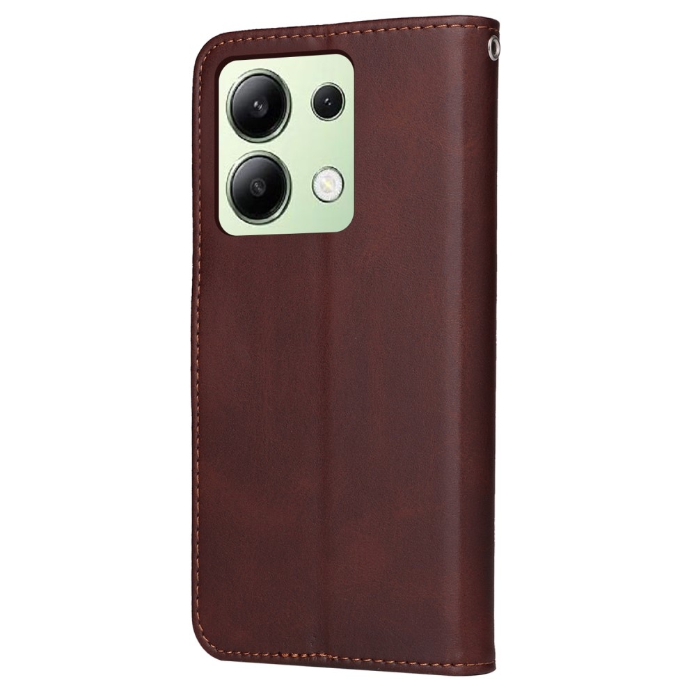 Tárcás könyv tok Xiaomi Redmi Note 13-hoz - barna