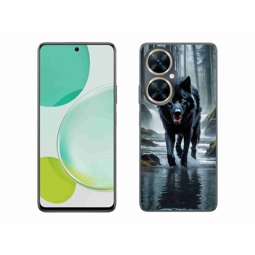 Gél borítás mmCase a Huawei Nova 11i készülékhez - fekete farkas