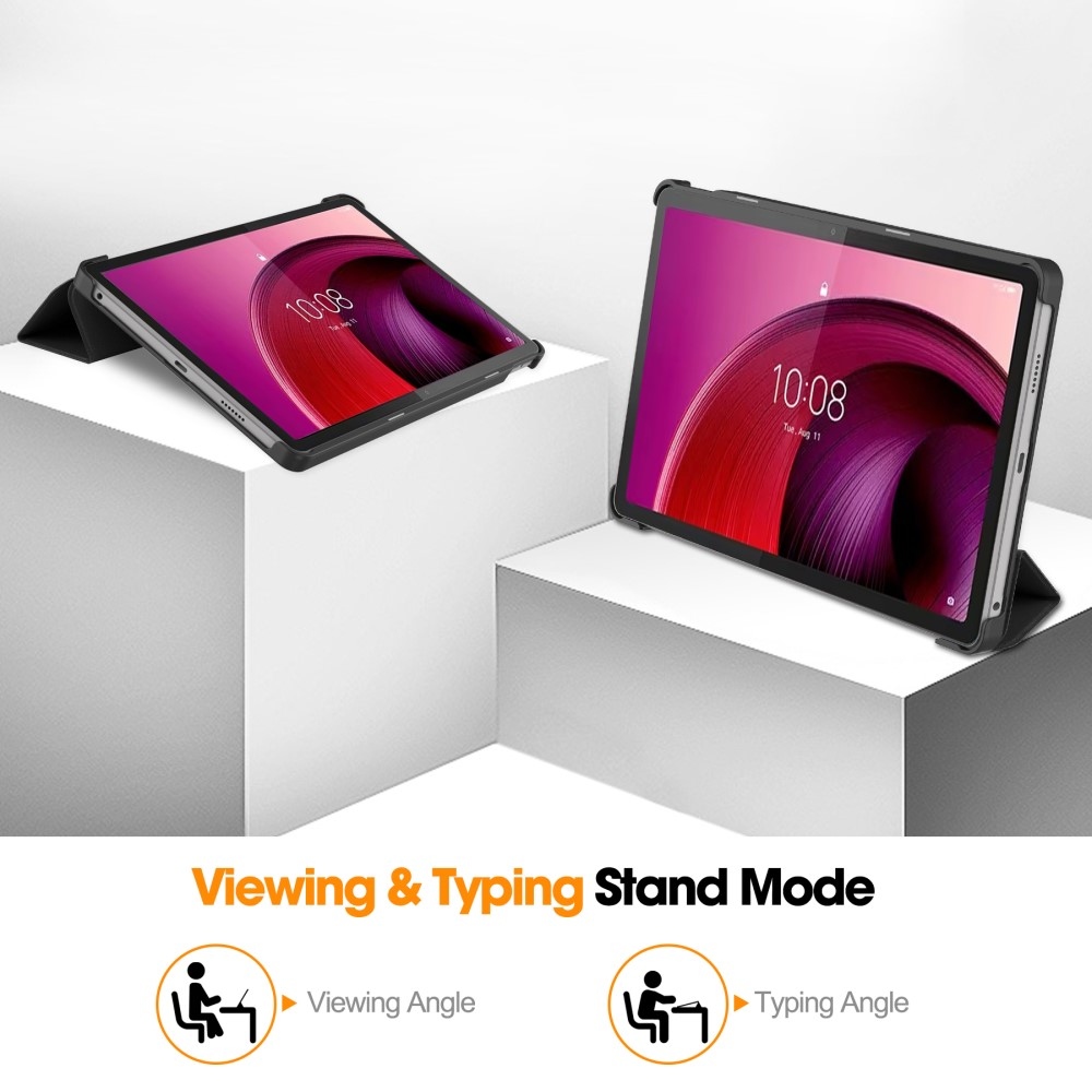 Ügyes záró tok Lenovo Tab M10 5G-hez - fekete