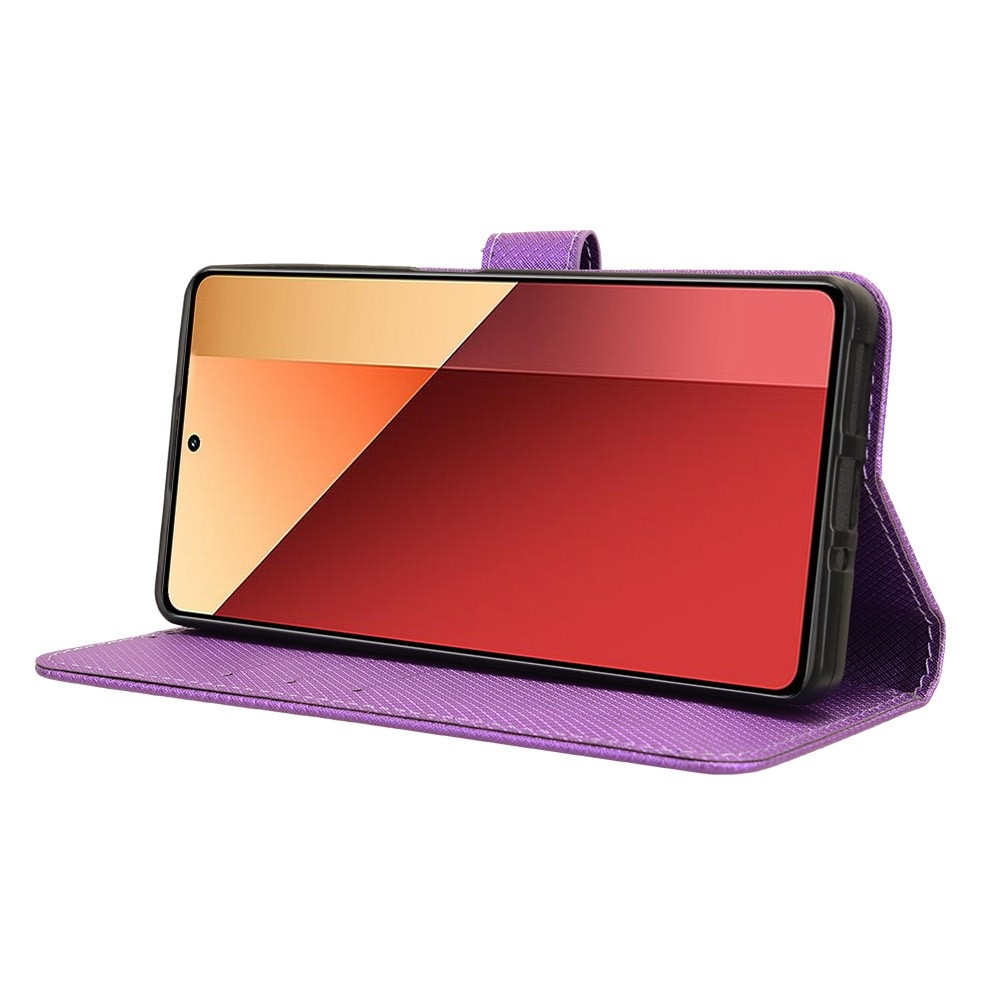 Gyémánt könyv tok Xiaomi Redmi Note 14S/Note 13 Pro 4G/Poco M6 Pro - lila