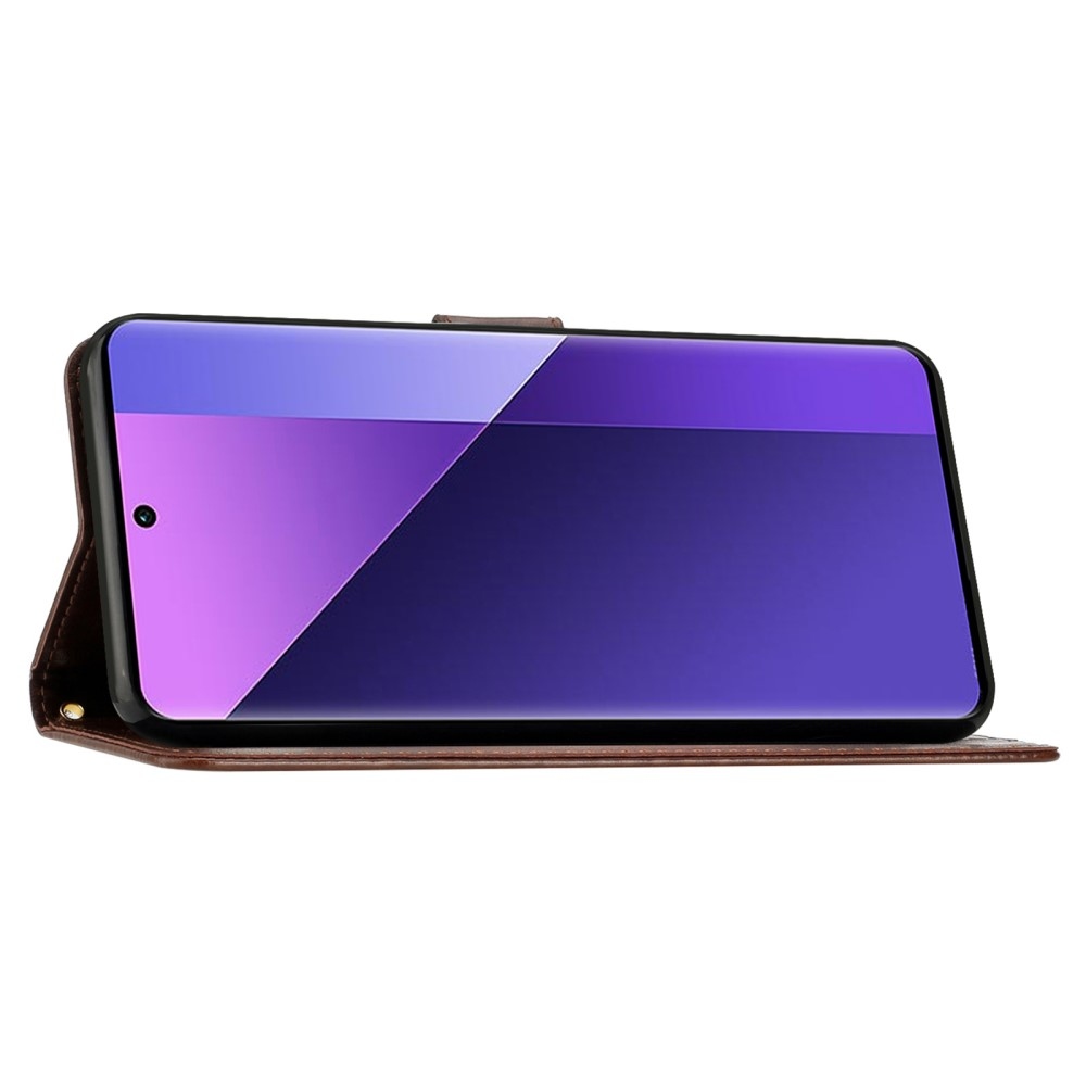 Virágok könyv tok Samsung Galaxy A26 5G - barna színben