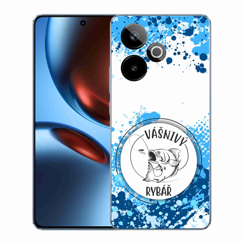 Rugalmas mmCase zselés tok a Realme GT 7 5G/GT 7T 5G képével - szenvedélyes halász fehér háttérrel