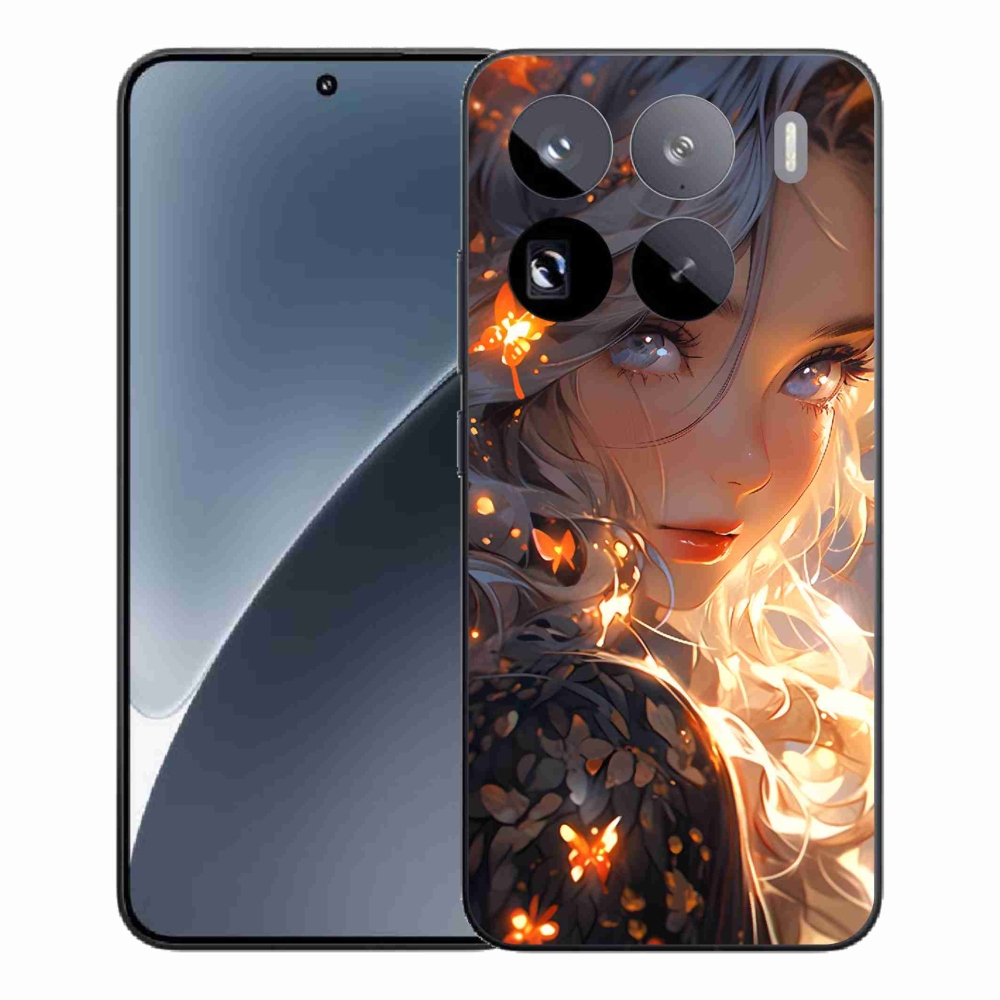 Gél borítás mmCase a Xiaomi 15 Pro-hoz - lány és pillangók