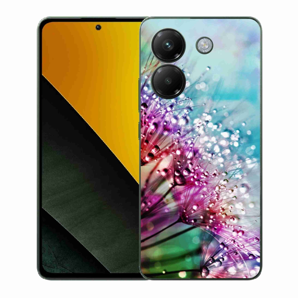 Gél borítás mmCase a Xiaomi Poco M7 Pro 5G számára - színes virágok