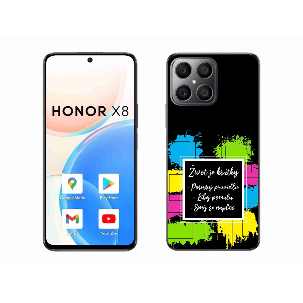 Gél borítás mmCase a Honor X8 4G készülékhez - Idézet 5 fekete háttér