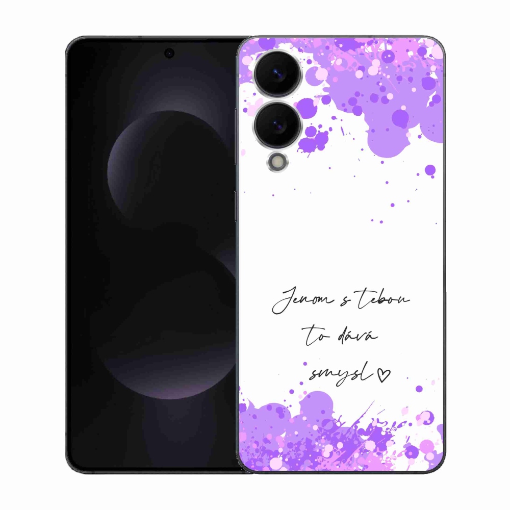 Gél borító mmCase Samsung Galaxy S25 Edge készülékhez - szerelmes szöveg fehér háttérrel