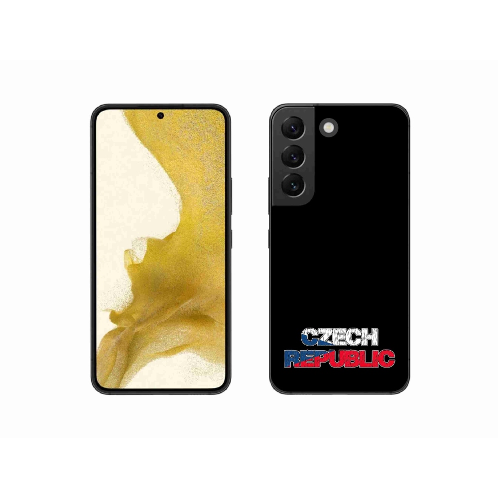Zselés borítás mmCase Samsung Galaxy S22 5G - Csehország fekete háttérrel