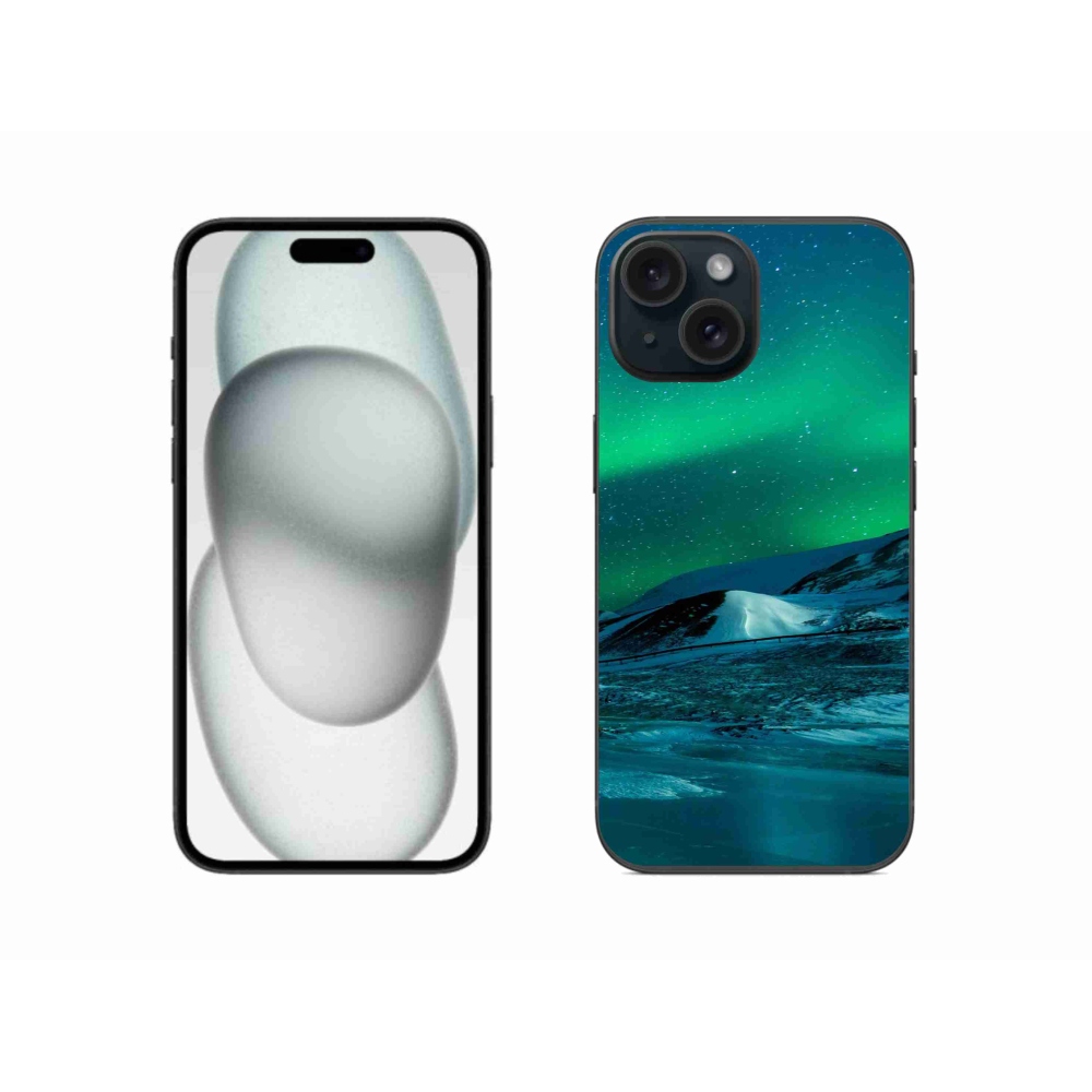 Zselés borítás mmCase iPhone 15 készülékhez - sarki fény