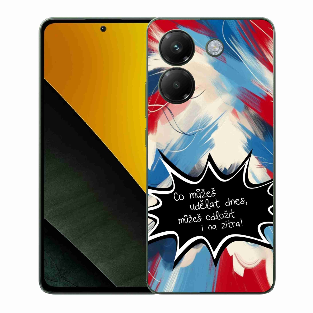 Gél borító mmCase a Xiaomi Poco M7 Pro 5G-hez - vicces szöveg 9 fekete háttér