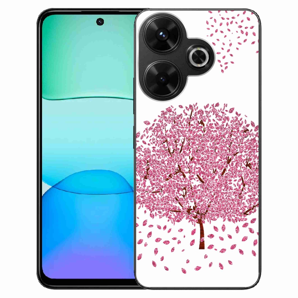 Gél borítás mmCase a Xiaomi Redmi 13 4G/Poco M6 4G számára - rajzfilmfa levelekkel